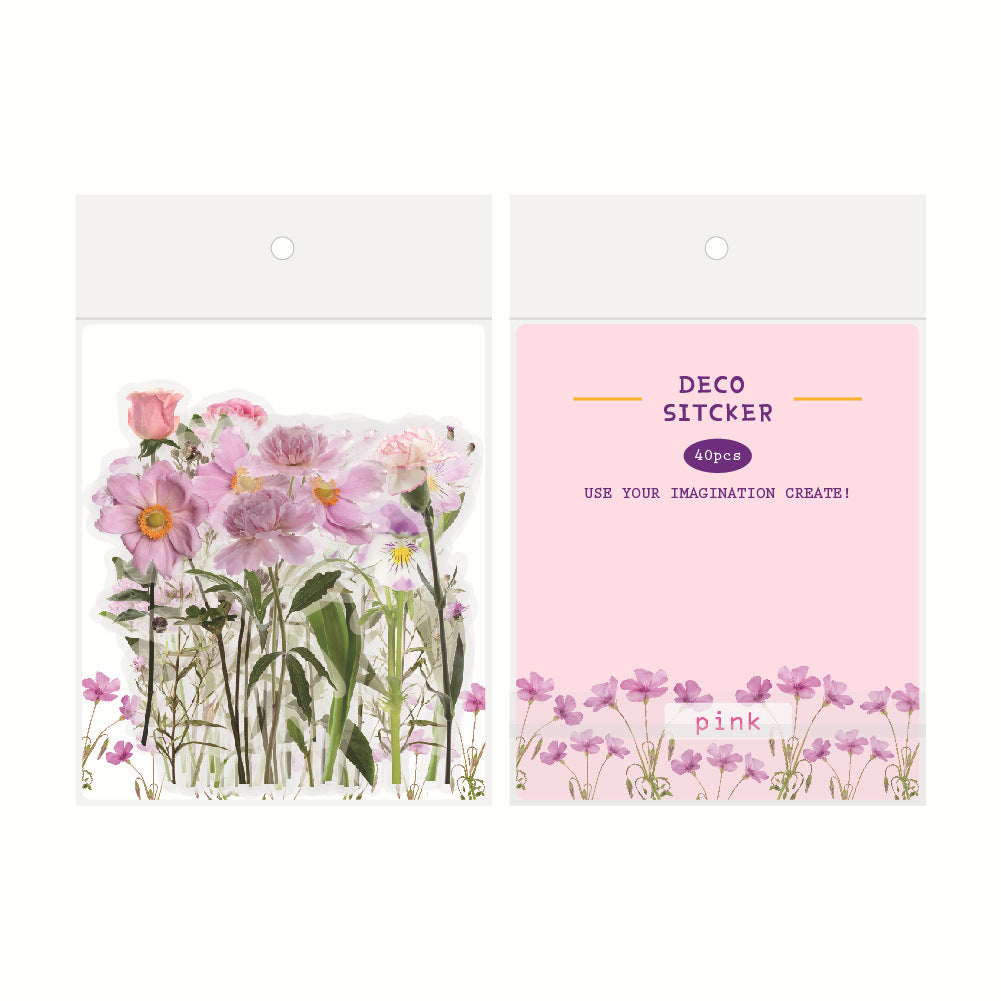 Retro Flower Nature Book DIY Hand Account Material Mushroom Sticker